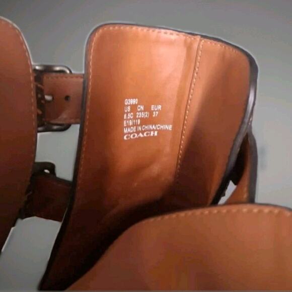 Coach Phoebe Studded Snakeskin Leather Booties Size 6.5 B LOOK!!!!!! G3990 - Picture 4 of 6